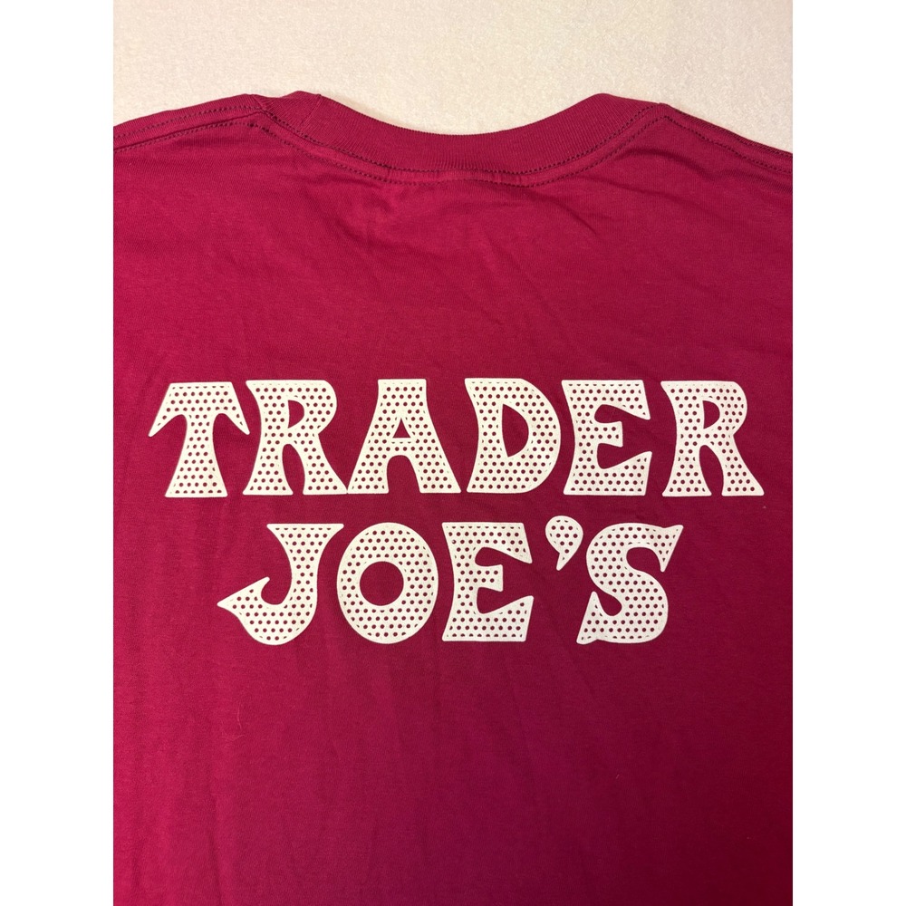 Trader Joe's Optima Heavy Weight Cotton Graphic T-Shirt Magenta Pink 2XL